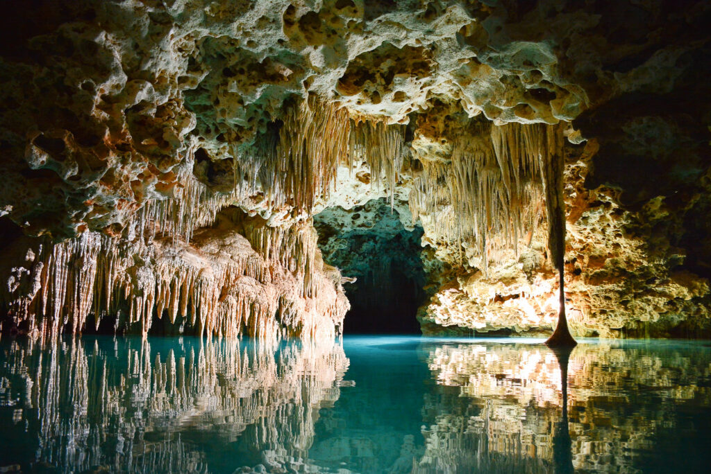 Inside on of Belize's gorgeous Caves