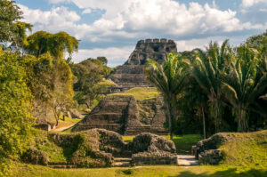 Xunantunich is an ancient mayan city in Belize.